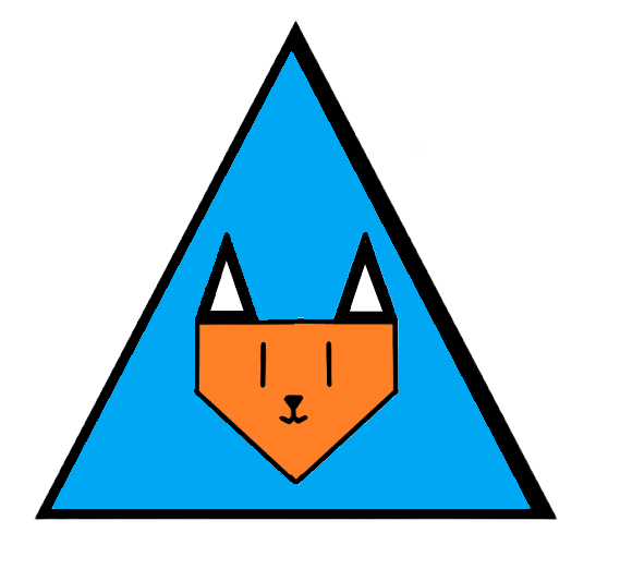 The Fox Den logo: a fox in a delta symbol representing a den